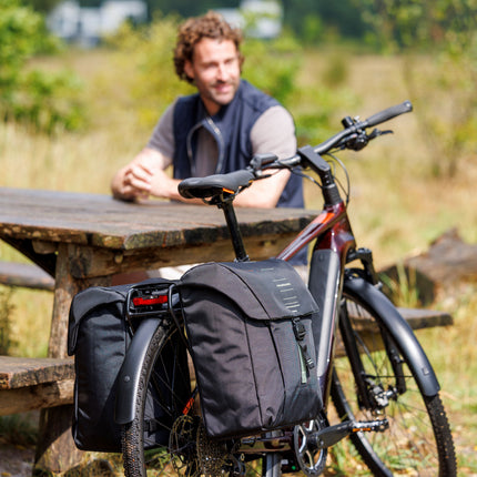 Dubbele fietstas New Looxs Vigo Double - 40 liter - 30 x 19 x 40 cm (2x) - Black-Green - afbeelding 9