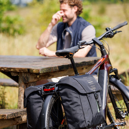 Dubbele fietstas New Looxs Vigo Double - 40 liter - 30 x 19 x 40 cm (2x) - Black-Green - afbeelding 10