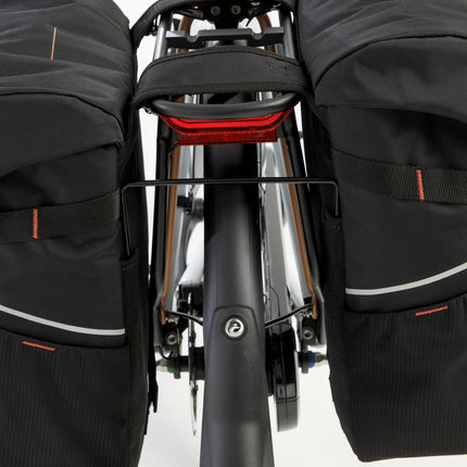 Dubbele fietstas New Looxs Vigo Double - 40 liter - 30 x 19 x 40 cm (2x) - Black-Orange - afbeelding 4