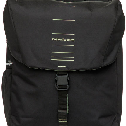 Dubbele fietstas New Looxs Vigo Double MIK 2.0 - 40 liter - 30 x 19 x 40 cm (2x) - Black-Green - afbeelding 2