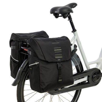 Dubbele fietstas New Looxs Vigo Double MIK 2.0 - 40 liter - 30 x 19 x 40 cm (2x) - Black-Green - afbeelding 7