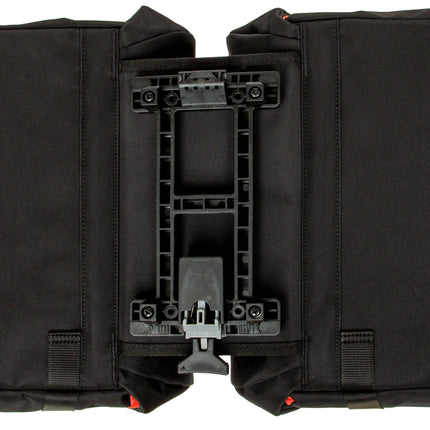 Dubbele fietstas New Looxs Vigo Double MIK 2.0 - 40 liter - 30 x 19 x 40 cm (2x) - Black-Orange - afbeelding 3