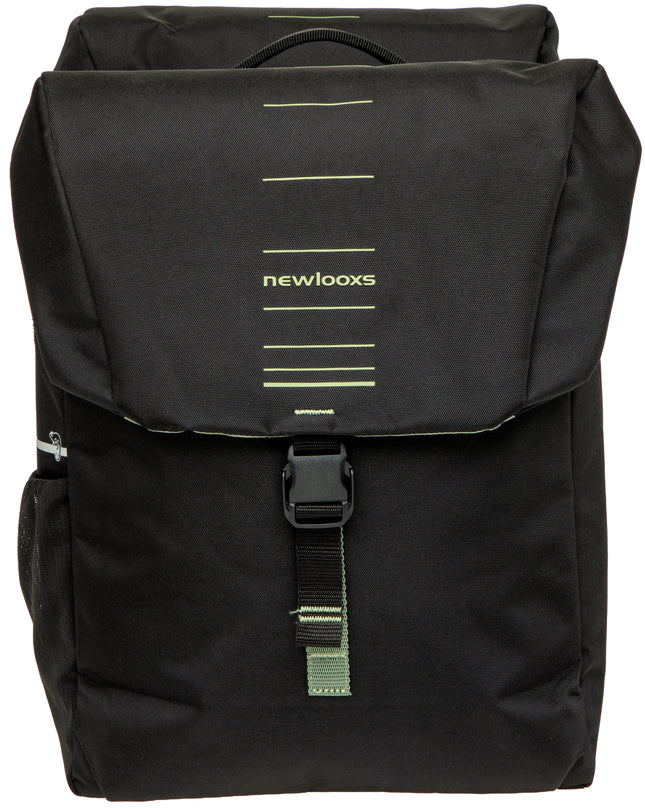 Dubbele fietstas New Looxs Vigo Double RackTime 2.0 - 40 liter - 30 x 19 x 40 cm (2x) - Black-Green - afbeelding 2