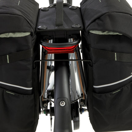 Dubbele fietstas New Looxs Vigo Double RackTime 2.0 - 40 liter - 30 x 19 x 40 cm (2x) - Black-Green - afbeelding 4