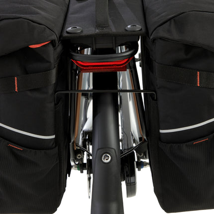 Dubbele fietstas New Looxs Vigo Double RackTime 2.0 - 40 liter - 30 x 19 x 40 cm (2x) - Black-Orange - afbeelding 4