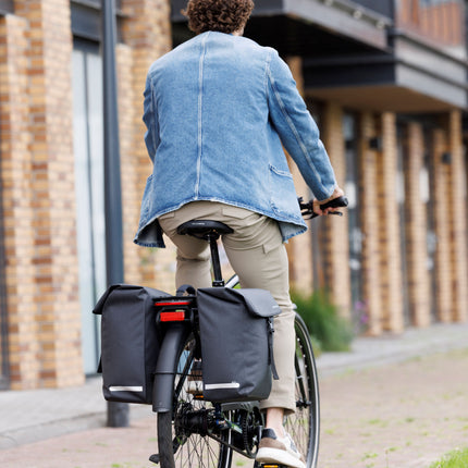 Dubbele fietstas New Looxs Hamar Double MIK 2.0 - 38 liter - 32 x 16 x 40 cm (2x) - Anthracite - afbeelding 7