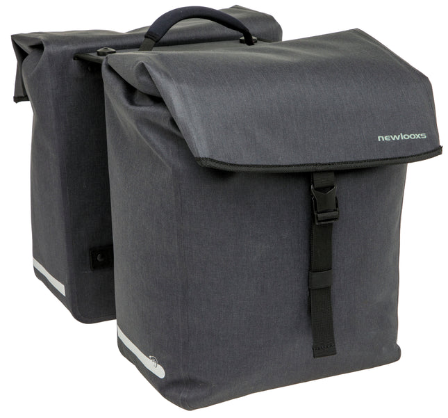 Dubbele fietstas New Looxs Hamar Double MIK 2.0 - 38 liter - 32 x 16 x 40 cm (2x) - Anthracite