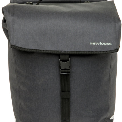 Dubbele fietstas New Looxs Hamar Double MIK 2.0 - 38 liter - 32 x 16 x 40 cm (2x) - Anthracite - afbeelding 4
