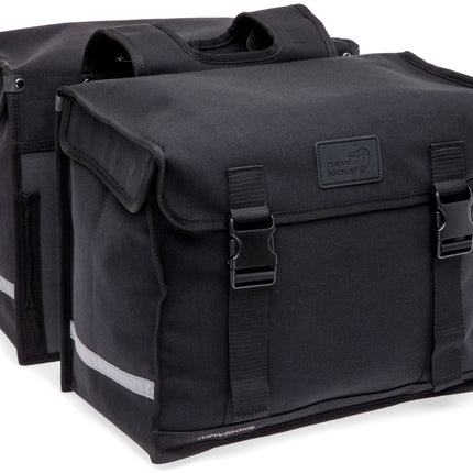 Dubbele fietstas New Looxs Canvas Camping - 66 liter - 43 x 22 x 35 cm (2x) - Black