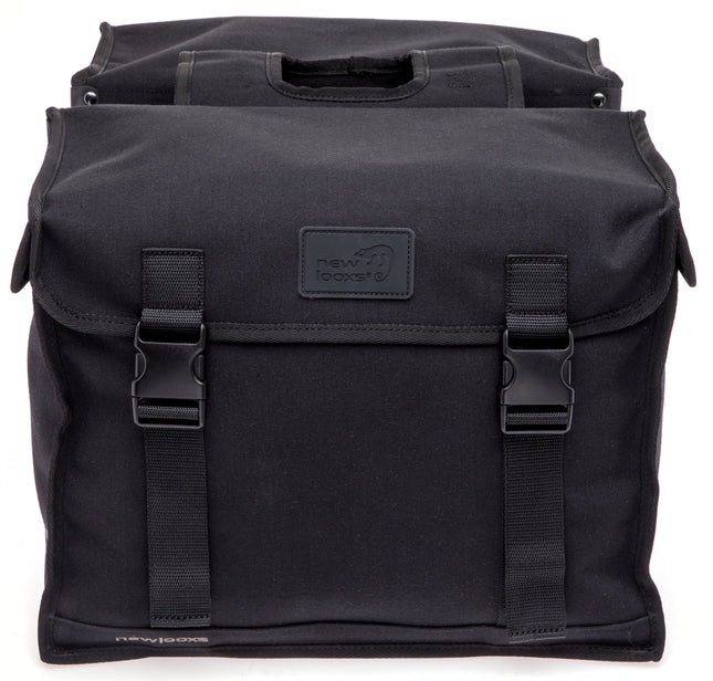 Dubbele fietstas New Looxs Canvas Camping - 66 liter - 43 x 22 x 35 cm (2x) - Black - afbeelding 2