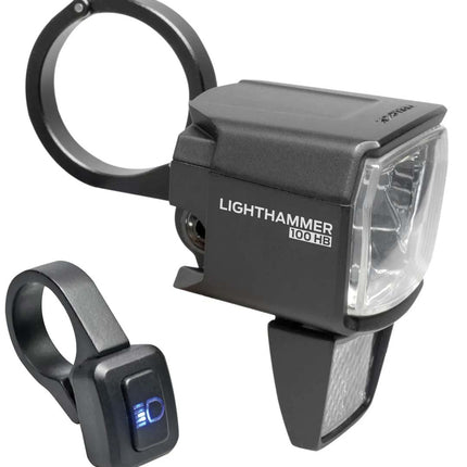 Koplamp LS 890 Lighthammer 100 voor E-bike incl. stuur adapter - zwart - afbeelding 2