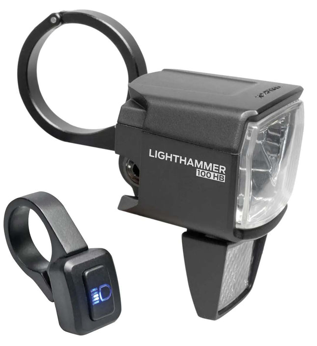 Koplamp LS 890 Lighthammer 100 voor E-bike incl. stuur adapter - zwart - afbeelding 2