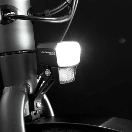Koplamp Trelock LS 805-T Lighthammer 80 Lux voor dynamo - zwart - afbeelding 2