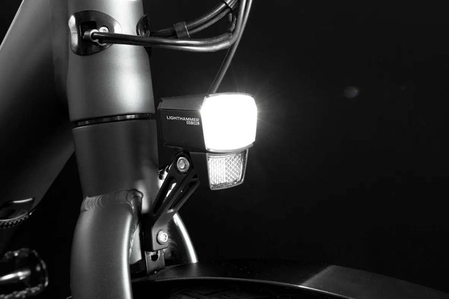 Koplamp Trelock LS 805-T Lighthammer 80 Lux voor dynamo - zwart - afbeelding 2