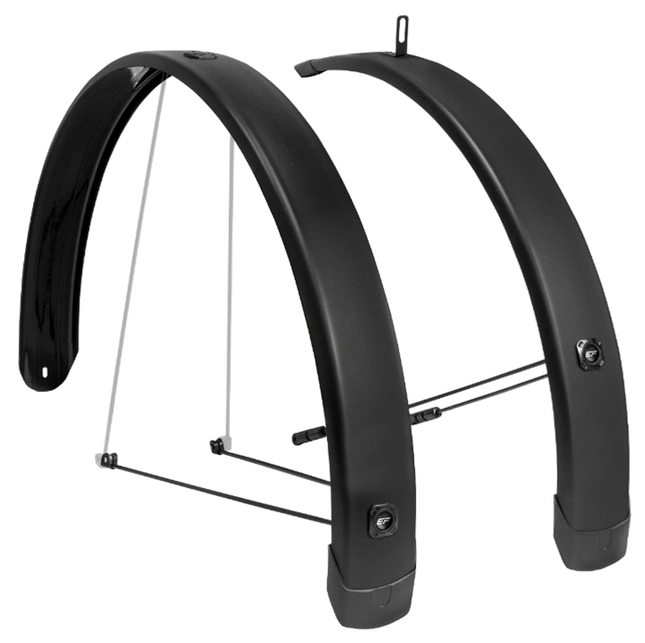 Spatbord set Eurofender Tempo Square 28 inch 58mm - zwart
