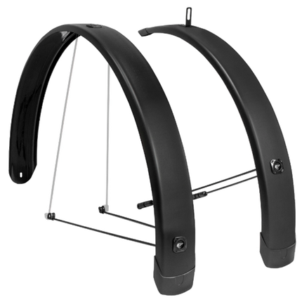 Spatbord set Eurofender Tempo Square 28 inch 65mm - zwart
