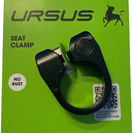 Zadelpenklem Ursus ø25.7 mm aluminium  - zwart