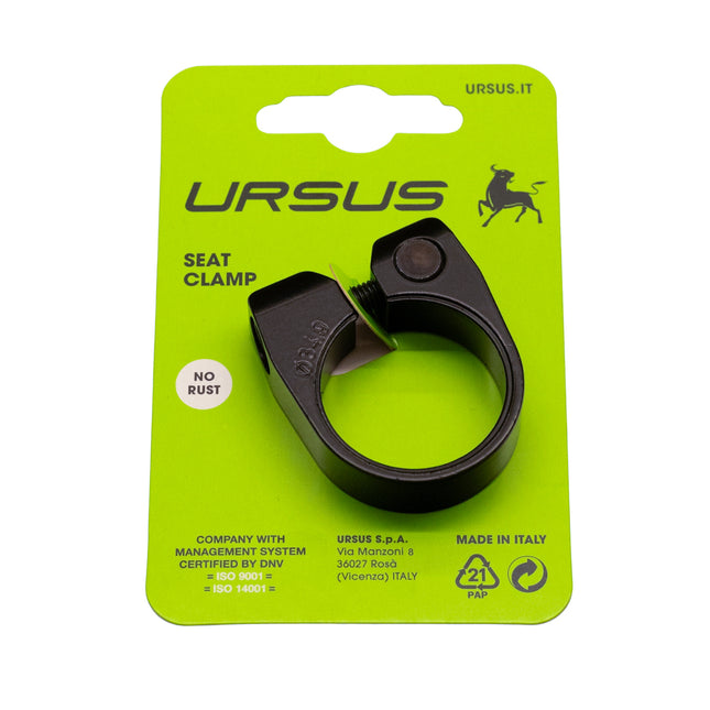 Zadelpenklem Ursus ø34.9 mm aluminium - zwart