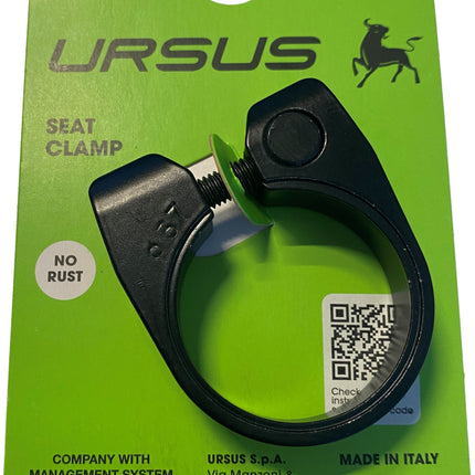Zadelpenklem Ursus ø37.0 mm aluminium - zwart