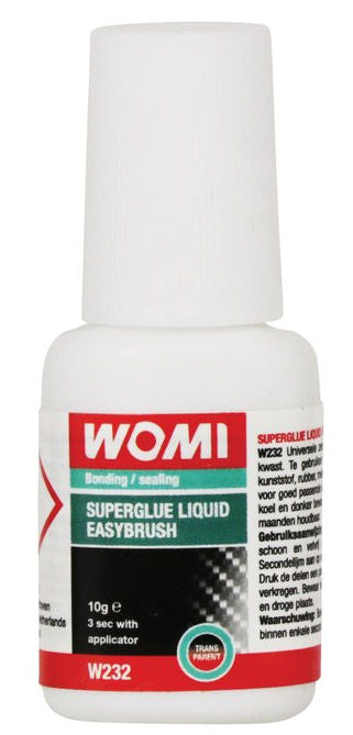 Secondelijm Womi W232 Superglue Liquid Easybrush Transparant 10 gram