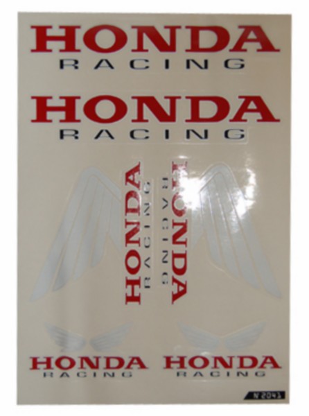 stickerset falko universeel racing rood/zwart 6-delig bromfiets honda, camino, mb, mt, honda 982041