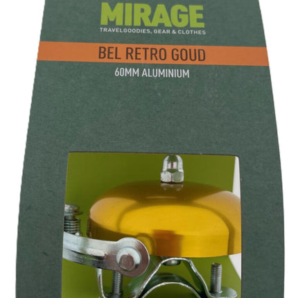 Mirage Fietsbel Retro Classic - 60 mm - goud - afbeelding 2