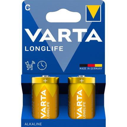 Batterij Varta Longlife Alkaline LR14 C (2x)