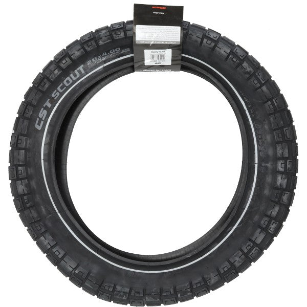 buitenband CST + reflectie Scout 20x4.0 zwart fatbike