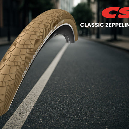 Buitenband CST Zeppelin 26 x 1.75'' / 47-559 - khaki met reflectie - afbeelding 2
