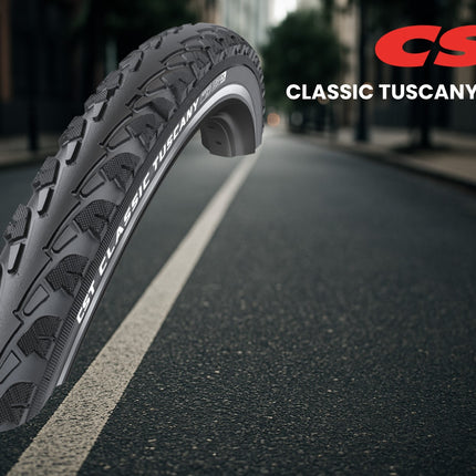 Buitenband CST Classic Tuscany 26 x 2.00'' / 50-559 - zwart met reflectie - afbeelding 2