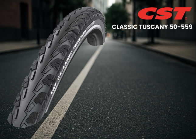 Buitenband CST Classic Tuscany 26 x 2.00'' / 50-559 - zwart met reflectie - afbeelding 2