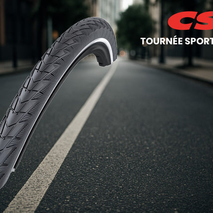 Buitenband CST Tournée 45 Sport 28 x 1.50" / 40-622 mm - zwart met reflectie