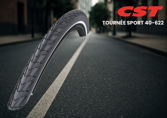 Buitenband CST Tournée 45 Sport 28 x 1.50" / 40-622 mm - zwart met reflectie