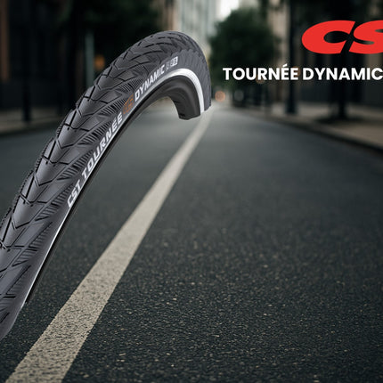 Buitenband CST Tournée 45 Dynamic 28 x 1.50" / 40-622 mm - zwart met reflectie