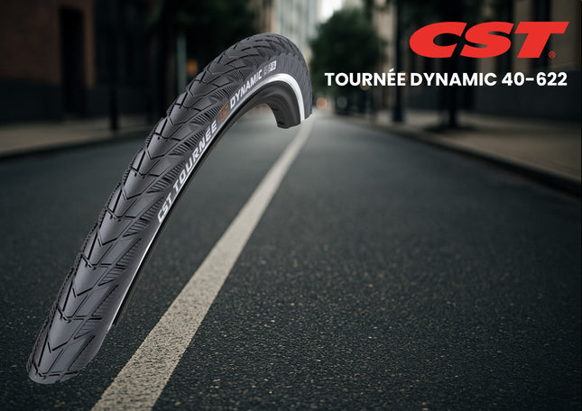 Buitenband CST Tournée 45 Dynamic 28 x 1.50" / 40-622 mm - zwart met reflectie