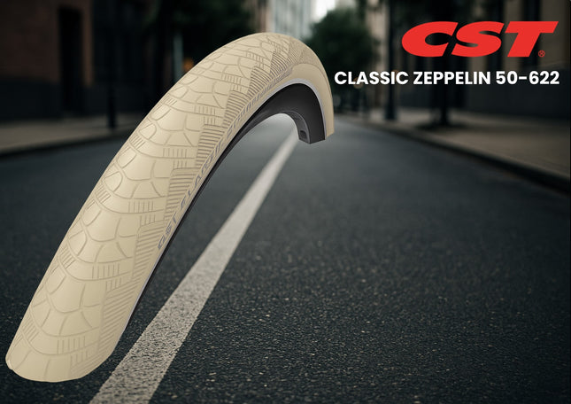 Buitenband CST Zeppelin 28 x 1.90'' / 50-622 - crème met reflectie - afbeelding 2
