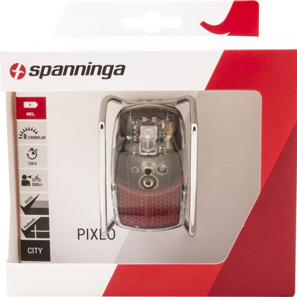 Achterlicht Spanninga Pixeo XB voor spatbordmontage - chroom - met beschermbeugel - afbeelding 6