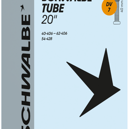 Chambre à air Schwalbe DV7 20" 40/62-406 - valve 40mm