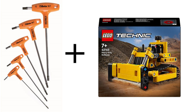 5-delige Beta Tools set inbussleutels met krachtgreep, inclusief gratis Lego