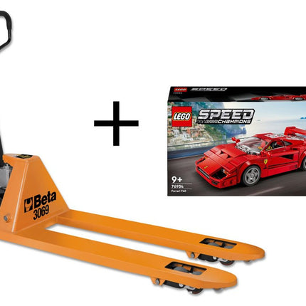 Beta Tools palletwagen met lange lepels, inclusief gratis Lego