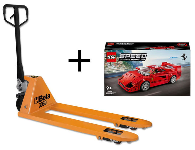 Beta Tools palletwagen met lange lepels, inclusief gratis Lego