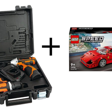 Beta Tools 12V accuboormachine en slagschroevendraaier in koffer, inclusief gratis Lego