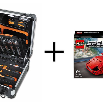 Beta Worker gereedschapskoffer met 100-delig assortiment, inclusief gratis Lego