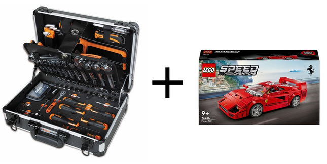 Beta Worker gereedschapskoffer met 100-delig assortiment, inclusief gratis Lego
