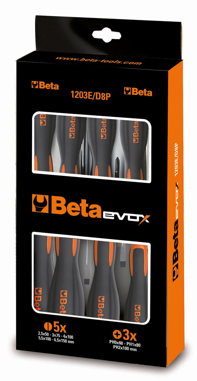 8-delige set schroevendraaiers Beta Tools1203E/D8P, inclusief gratis Lego - afbeelding 2