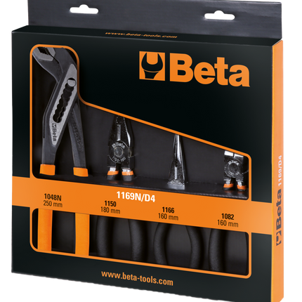 4-delige set tangen Beta Tools1169N/D4, inclusief gratis Lego