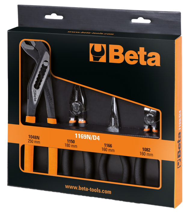 4-delige set tangen Beta Tools1169N/D4, inclusief gratis Lego