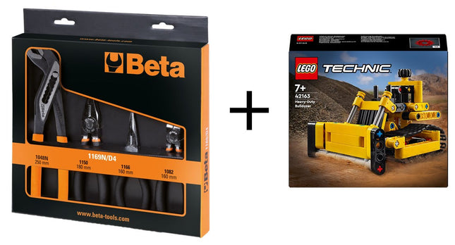 4-delige set tangen Beta Tools1169N/D4, inclusief gratis Lego