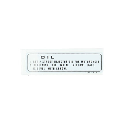 sticker oil white/black mb, mt