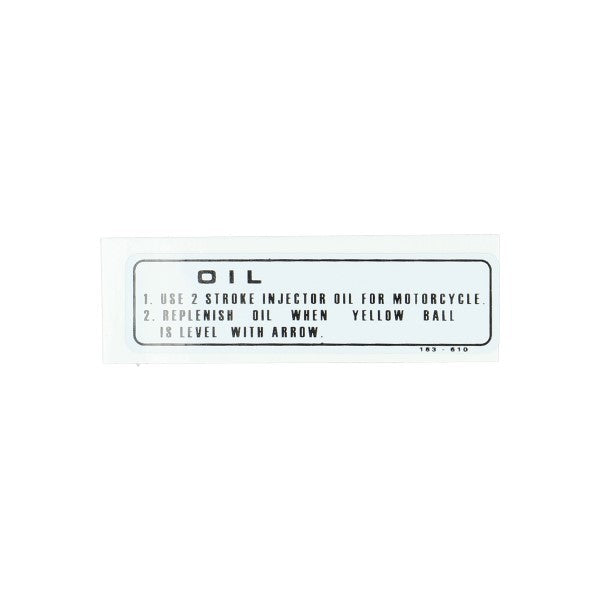 sticker olie wit/zwart mb, mt